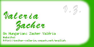 valeria zacher business card