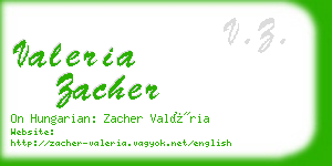 valeria zacher business card